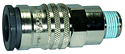 One-hand quick-lock couplings, shut-off at one end DN 10