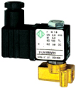 Solenoid valves, closed when de-energised, directly operated