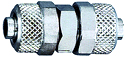 straight connector - Nickel-plated brass