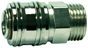 Quick disconnect couplings DN 7.2, brass with a bare metal surface, »connect line« Series