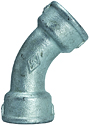 Malleable iron fittings, zinc plated