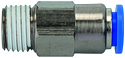 Straight non-return valves with male thread and plug connection, flow direction from tube to port »Blue Series«