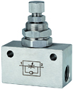 Unidirectional flow control valves stainless steel