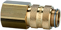 Quick disconnect couplings DN 5, brass with a bare metal surface