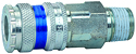One-hand quick-lock couplings, shut-off at one end DN 7.6