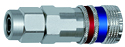 Safety couplings DN 7.6, Steel, zinc-plated brass