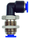 Bulkhead connectors, elbow type, mini
 »Blaue Serie« mini