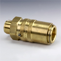 Temperature control couplings with valve